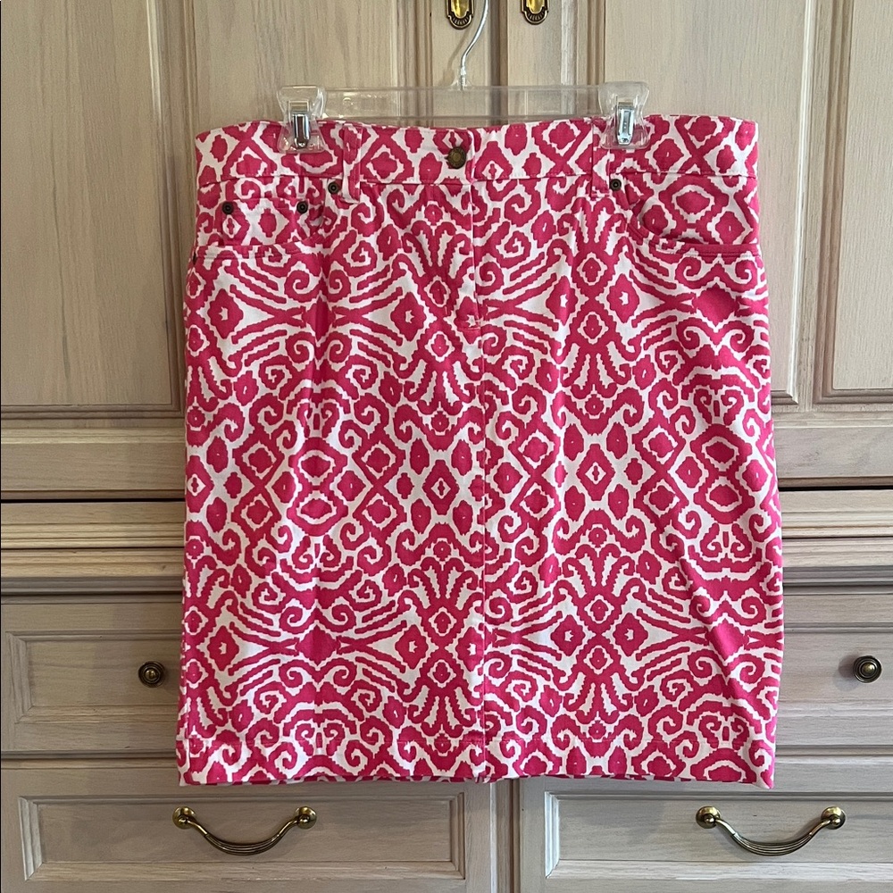 Jones New York Pink and White Skirt